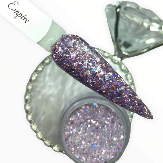 Purple Glitter Dip Powder