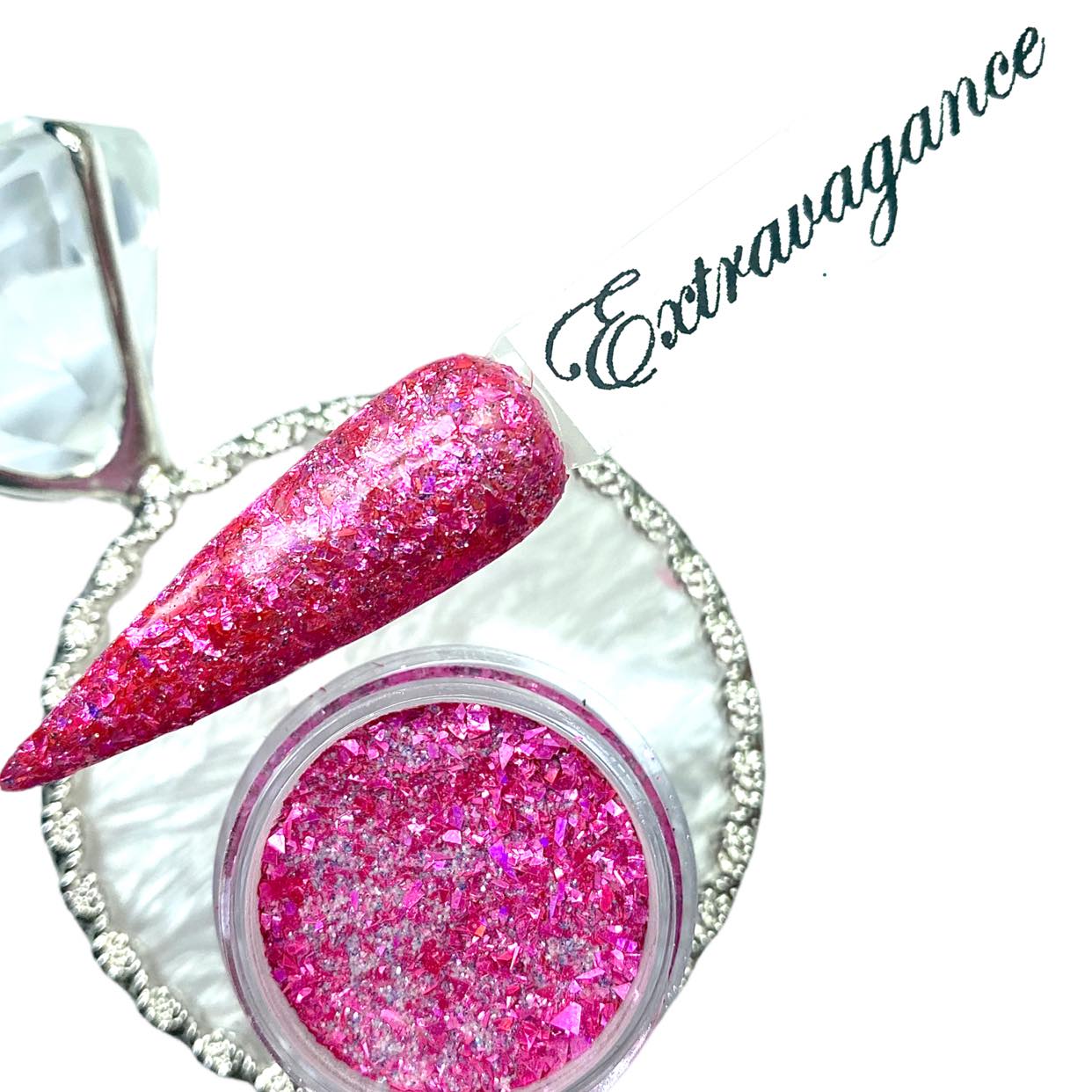 Pink Glitter Dip Powder