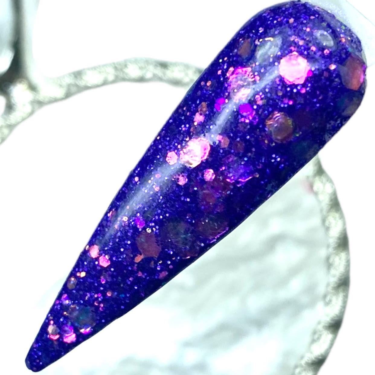 Purple Glitter Dip Powder