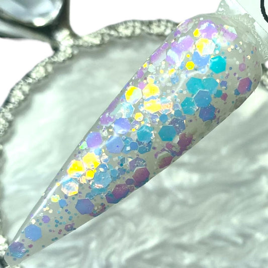 Iridescent dip powder