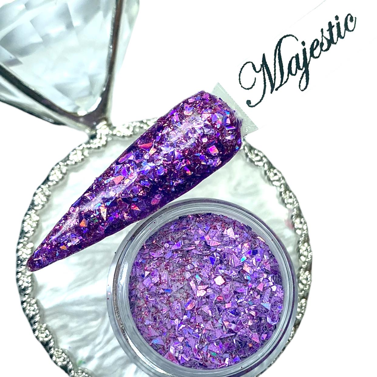  Purple Glitter Dip Powder