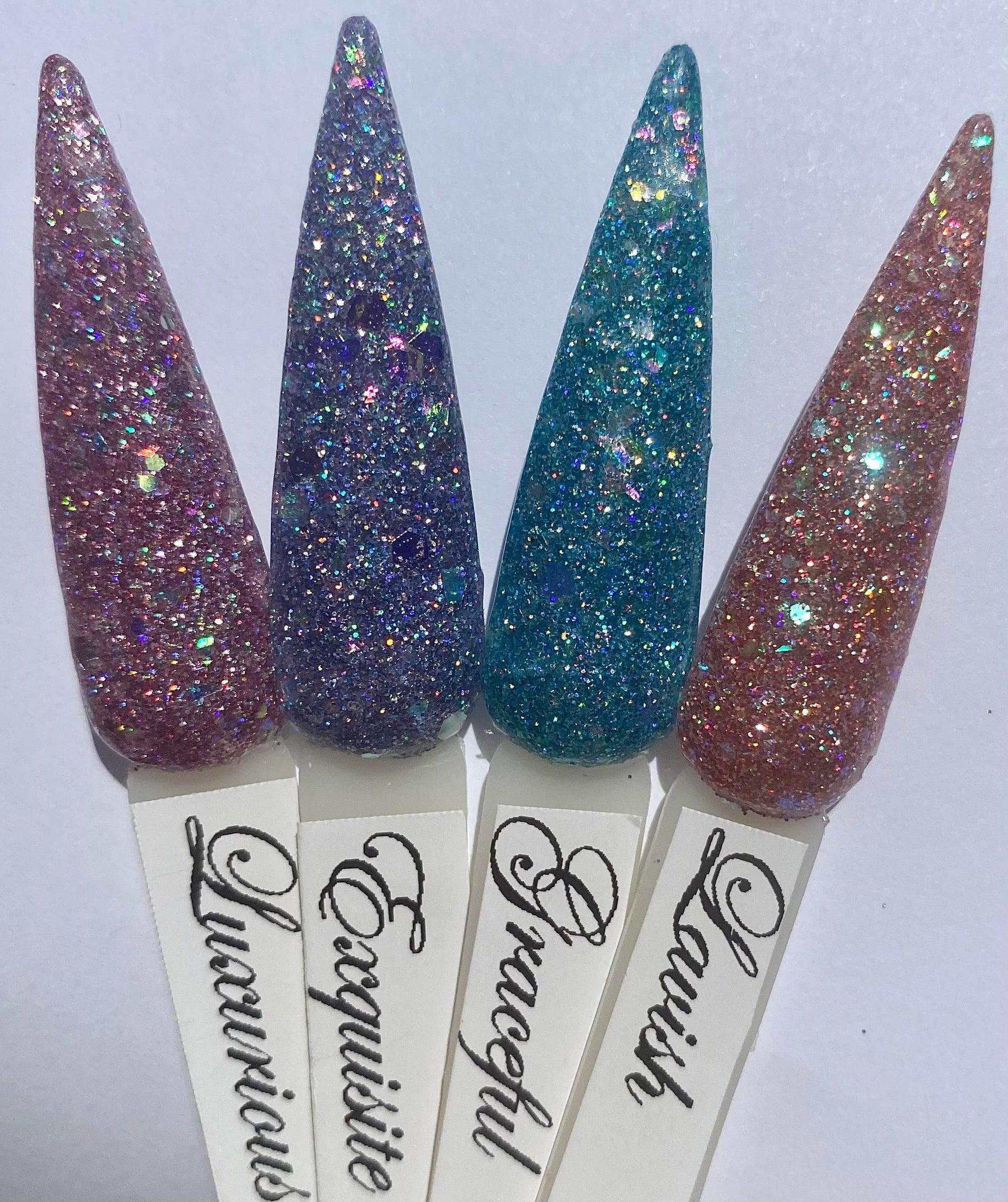 Glitter dip powder set for nails