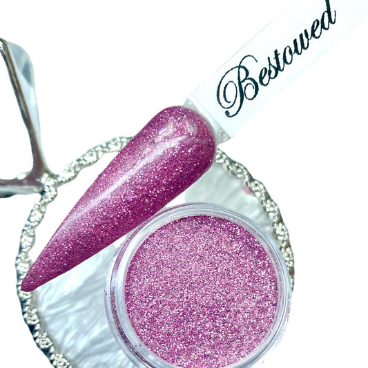 Pink Glitter Dip Powder