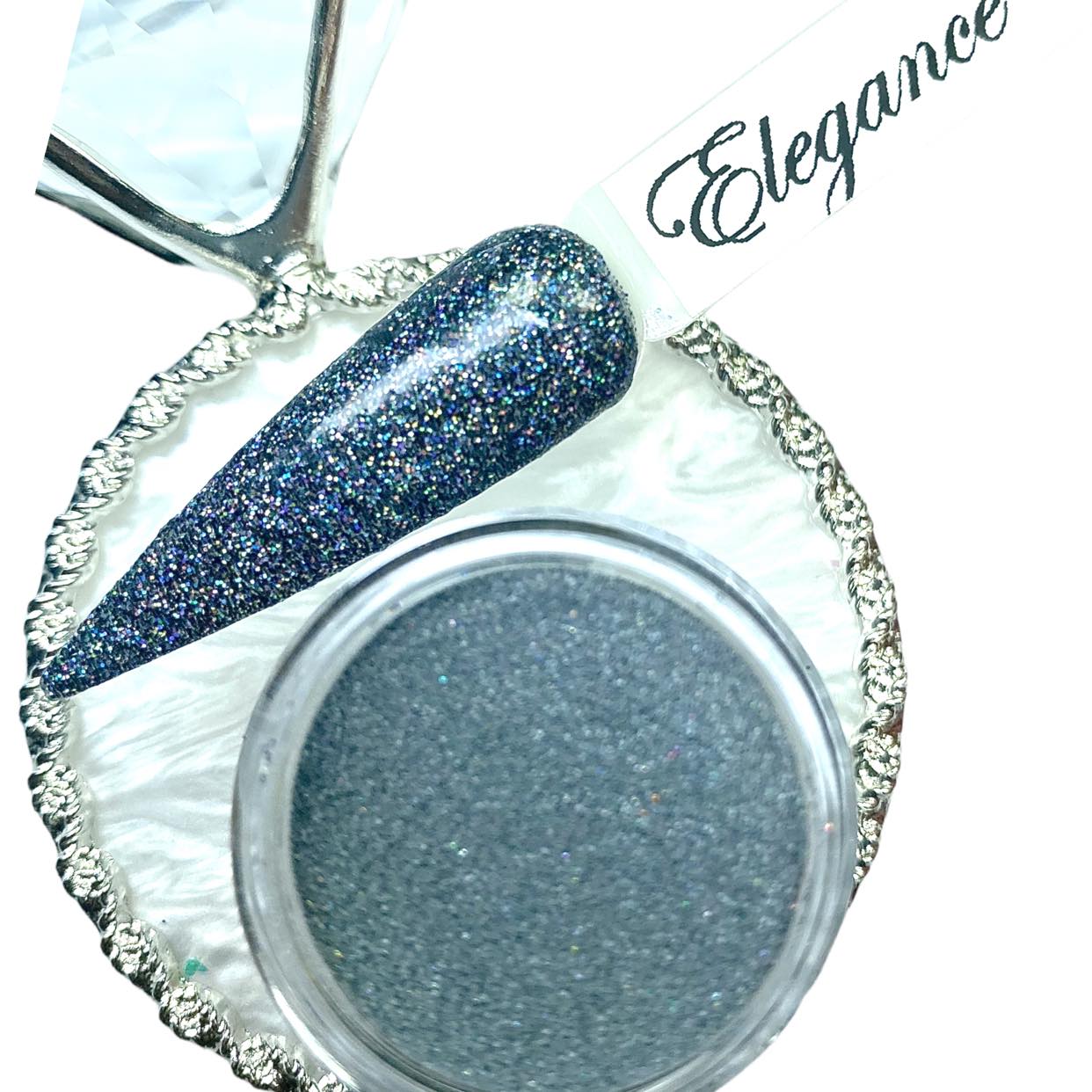 Black Holo Dip Powder