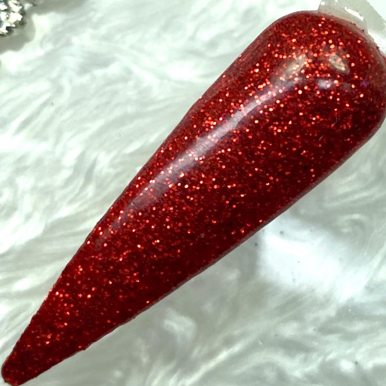 Red Glitter Dip Powder