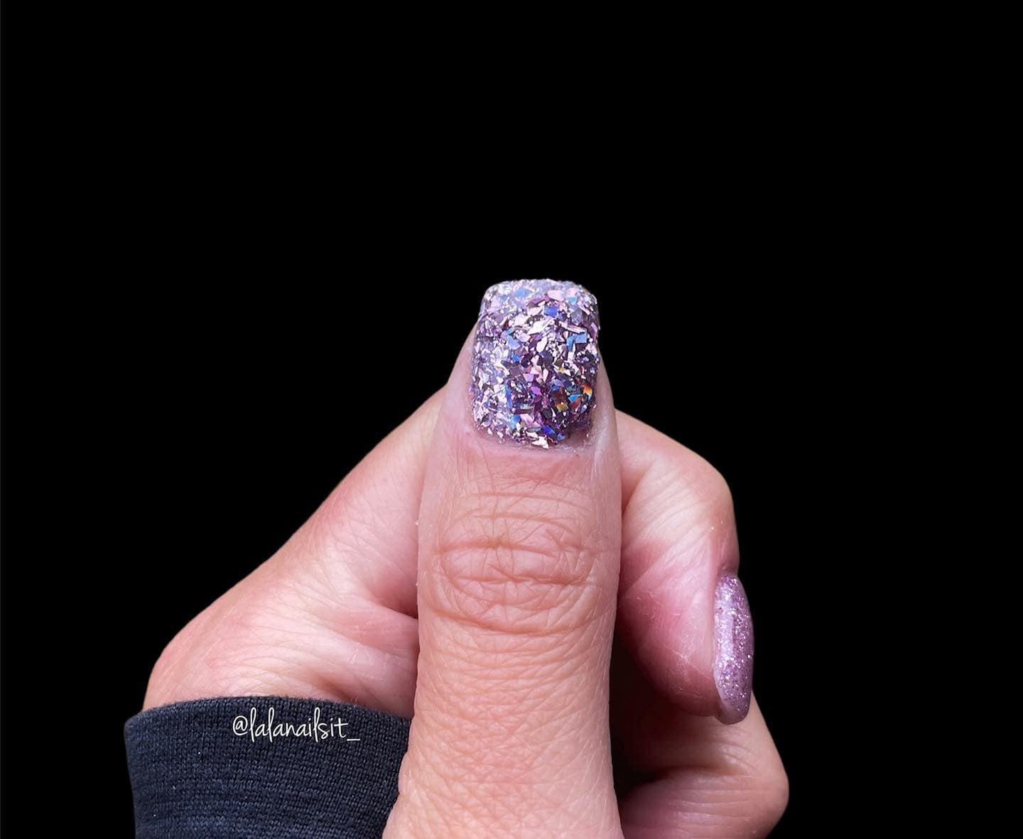 Purple Glitter Dip Powder