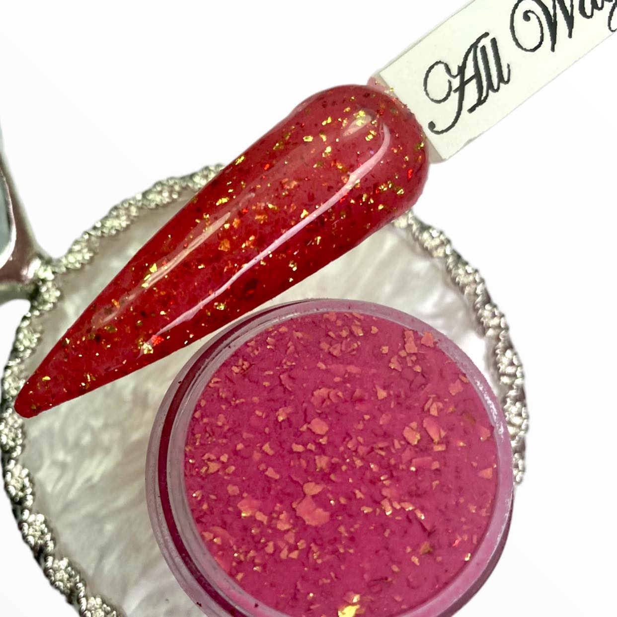 Red and Gold Dip Powder