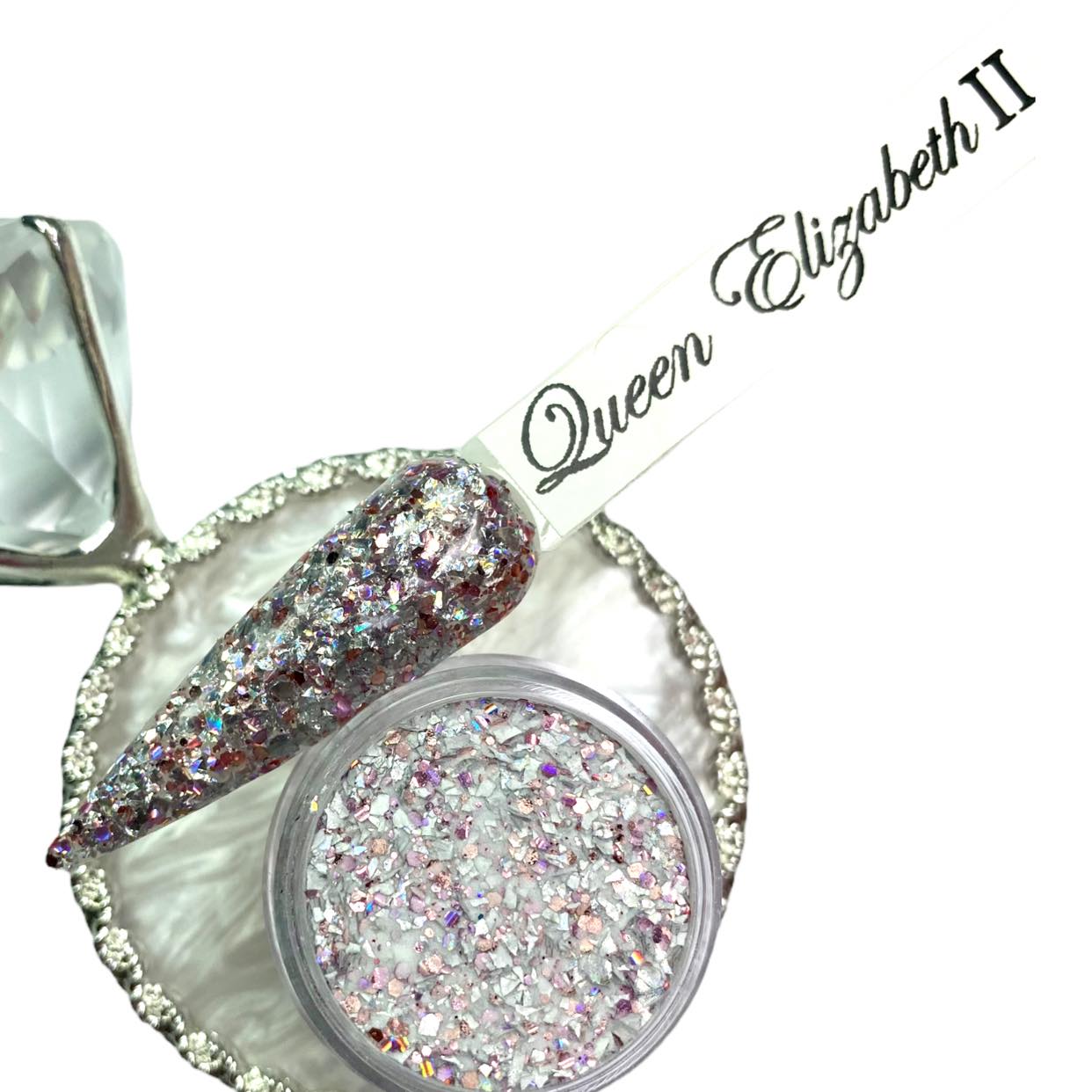 Silver, purple and rose dip powder
