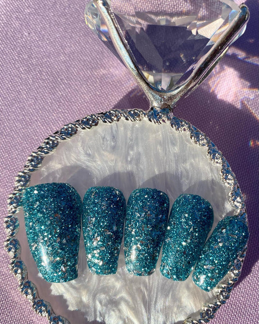 New year's Dip Powder Nails