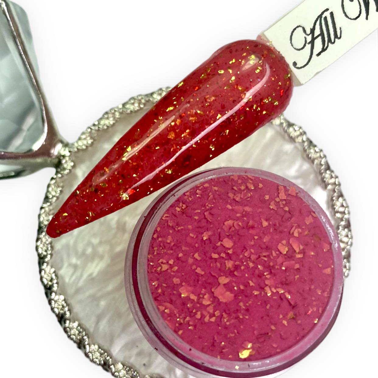 Red and Gold Dip Powder