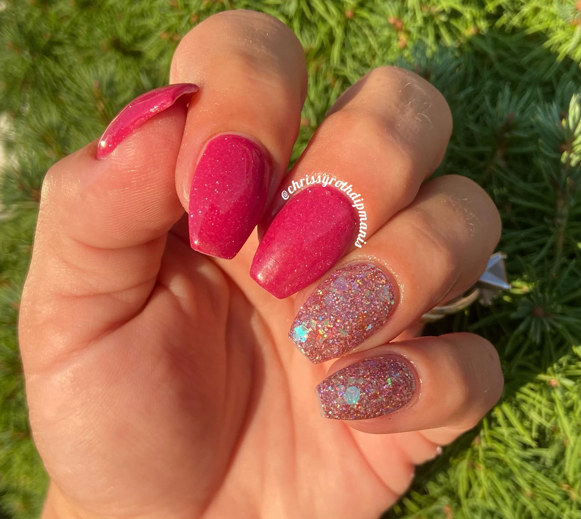 Dip powder manicure