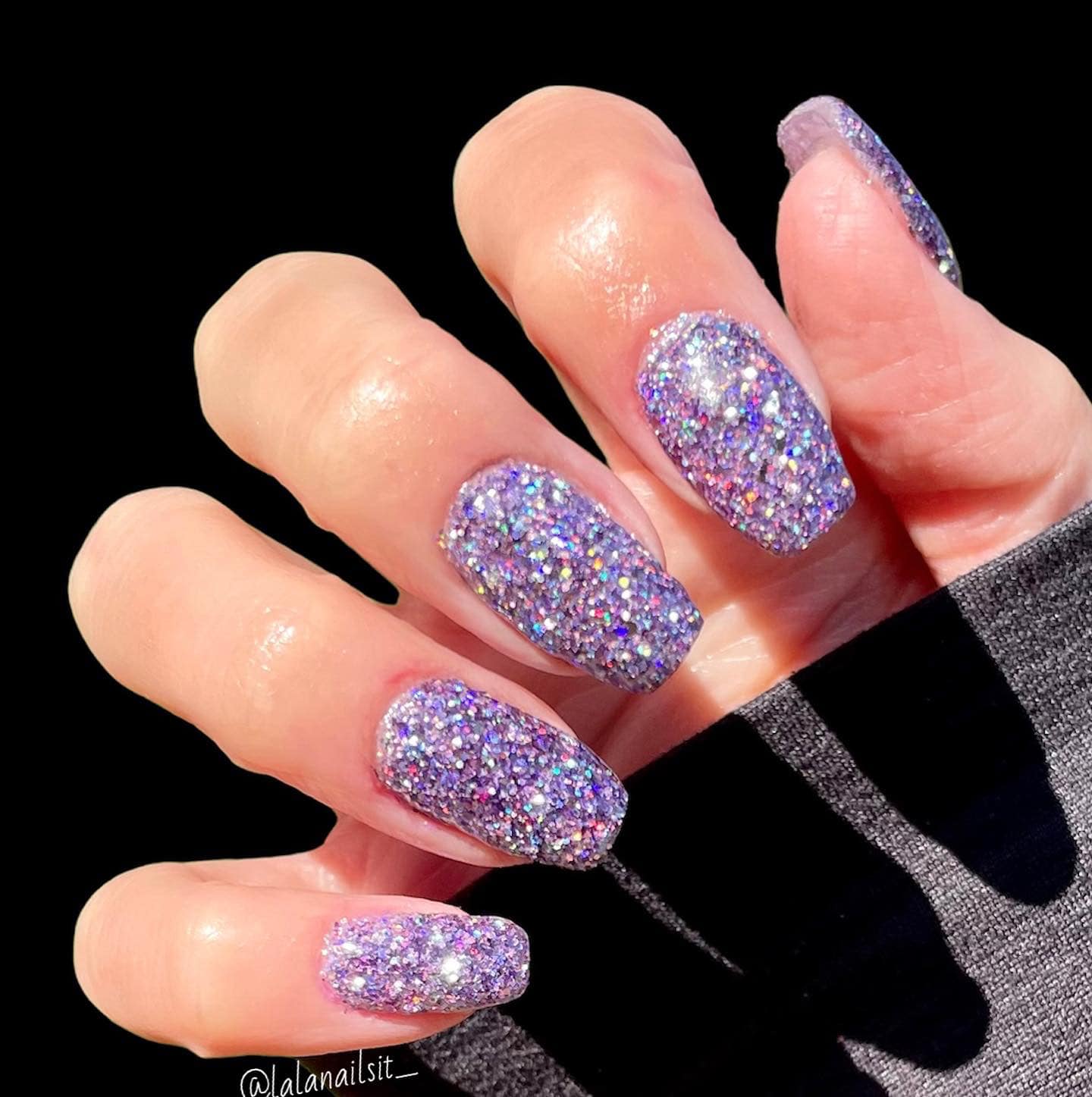 Purple Holo Glitter Dip Powder