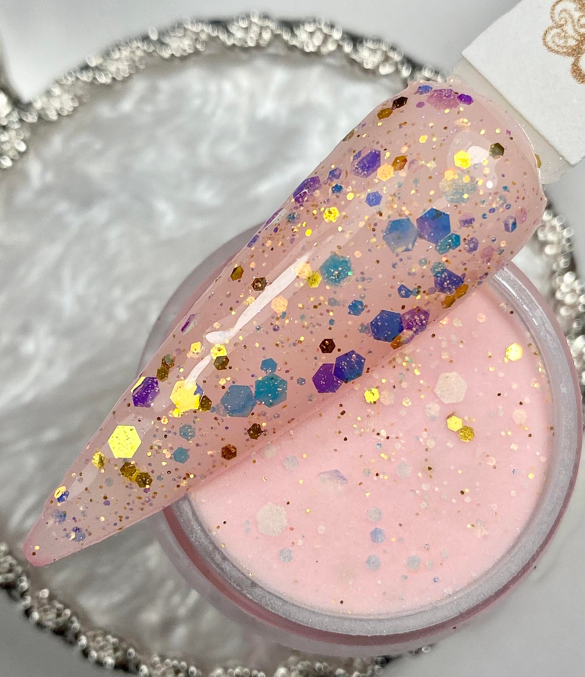 Pink Glitter Dip Powder