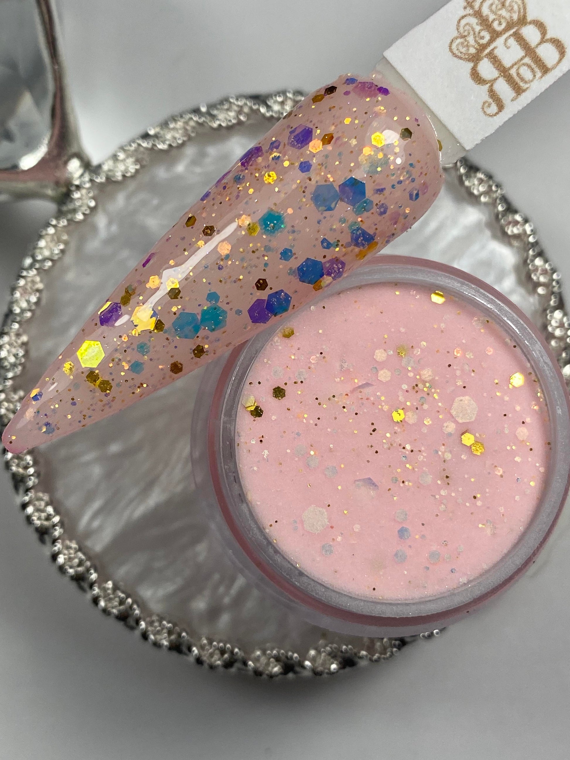 Pink Glitter Dip Powder