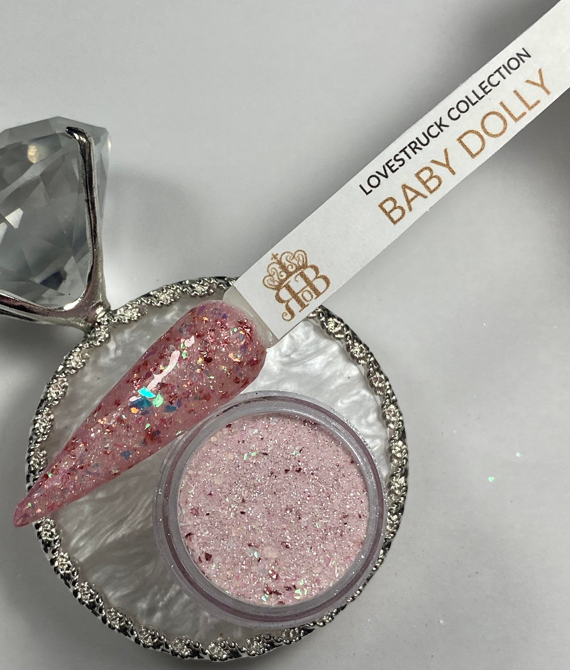 Pink Glitter Dip Powder