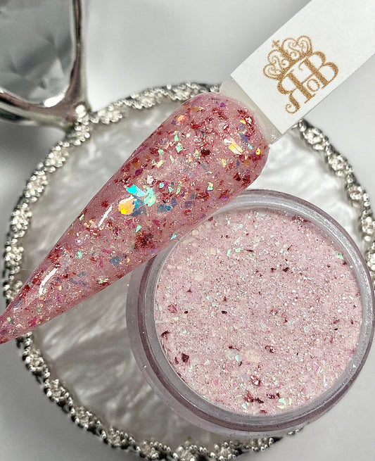 Pink Glitter Dip Powder