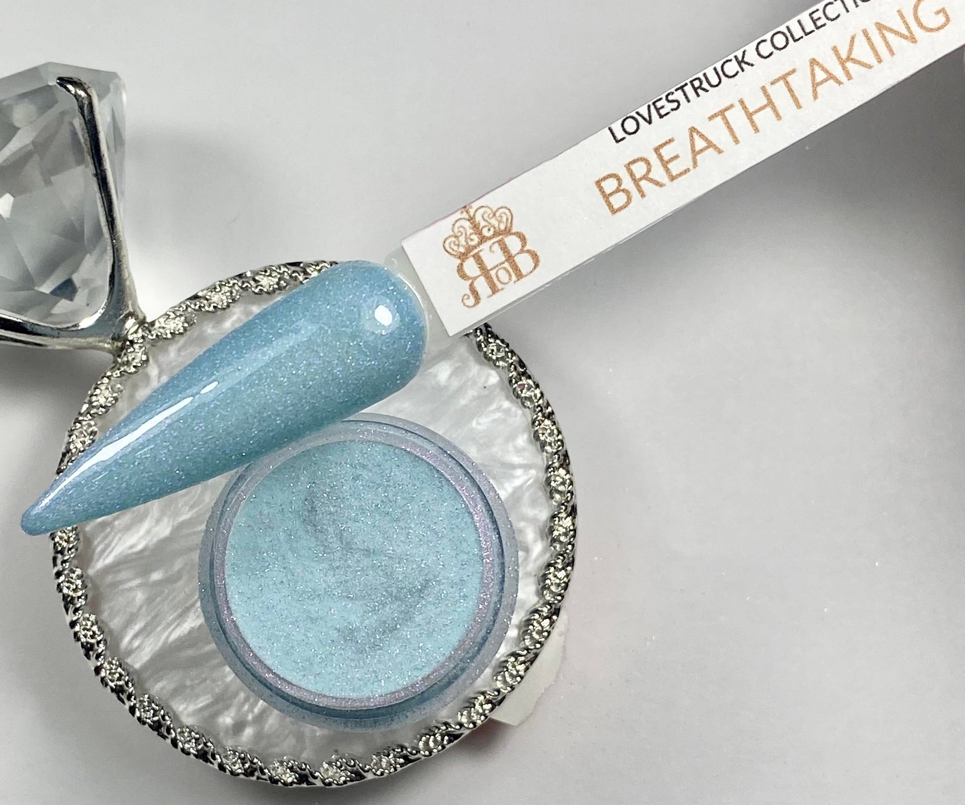 Blue and Pink Shimmer Dip Powder
