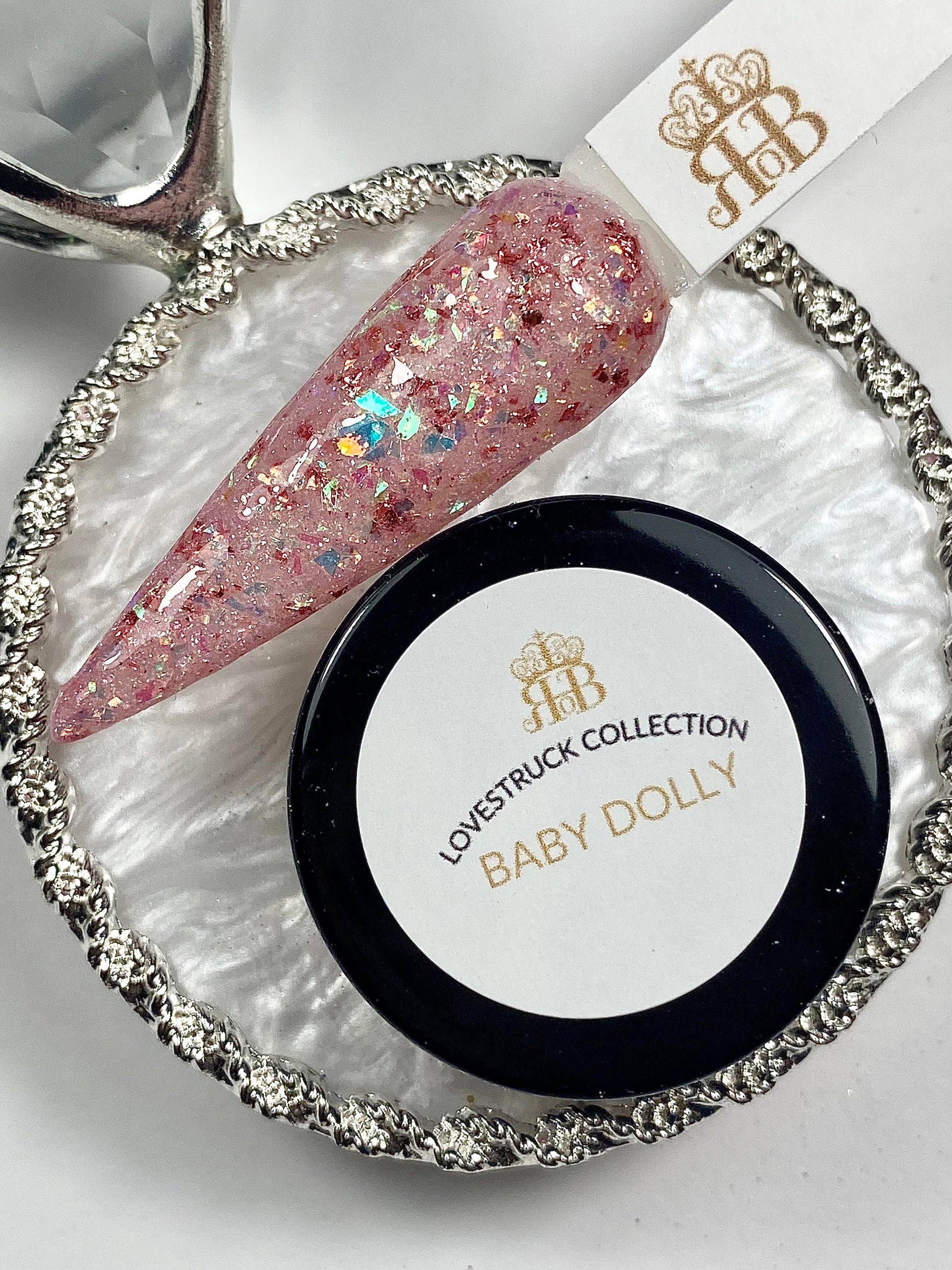 Pink Glitter Dip Powder