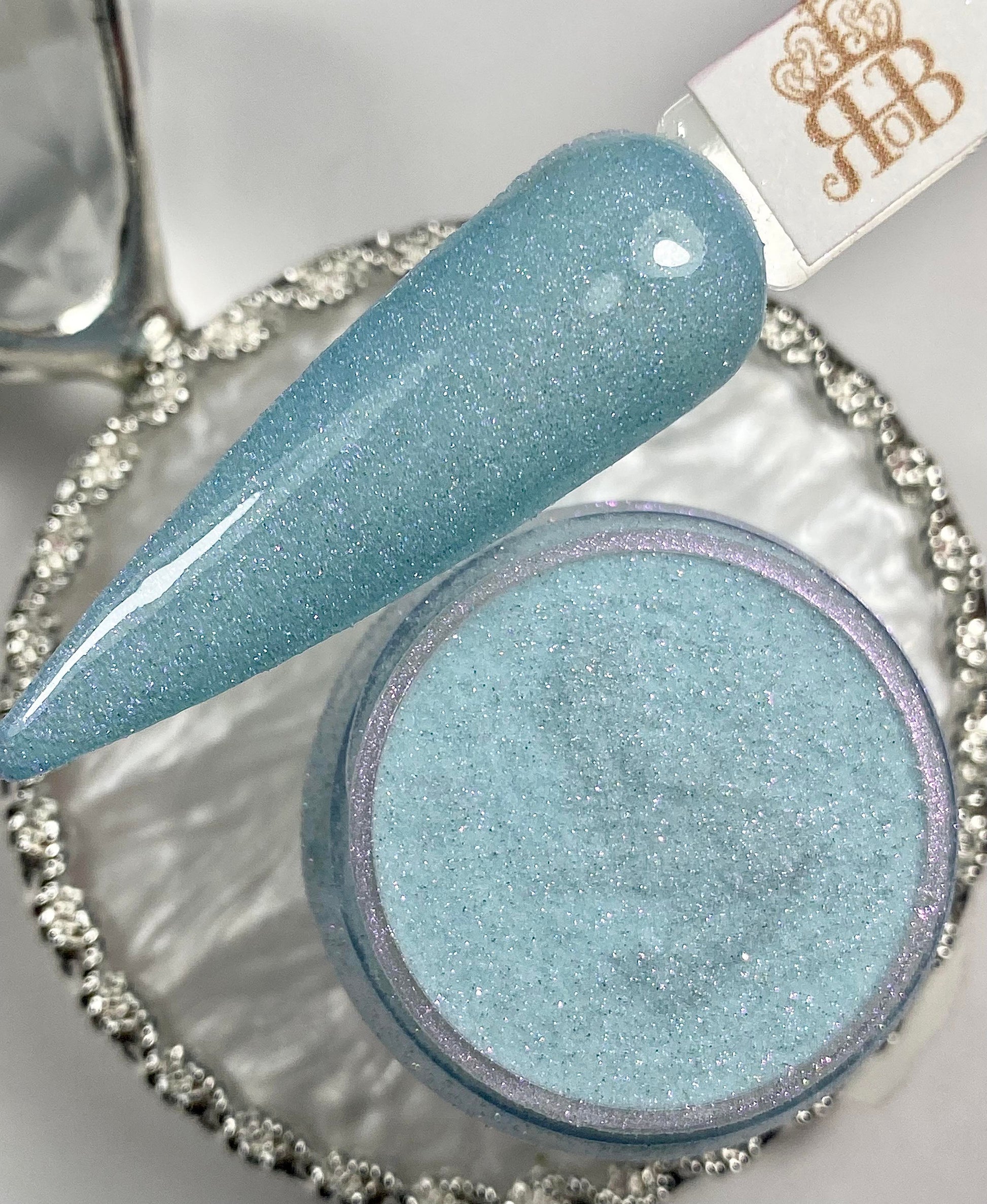 Blue and Pink Shimmer Dip Powder