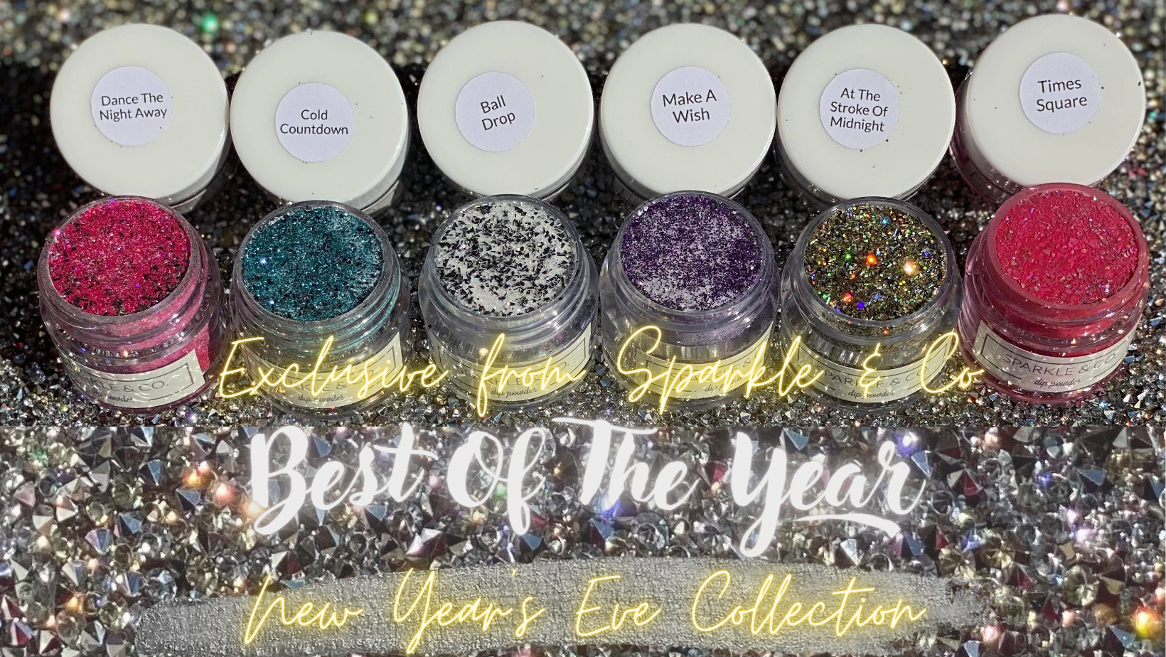New year's Dip Powder Nails