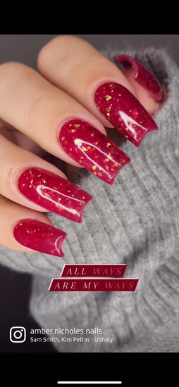 Red and Gold Dip Powder