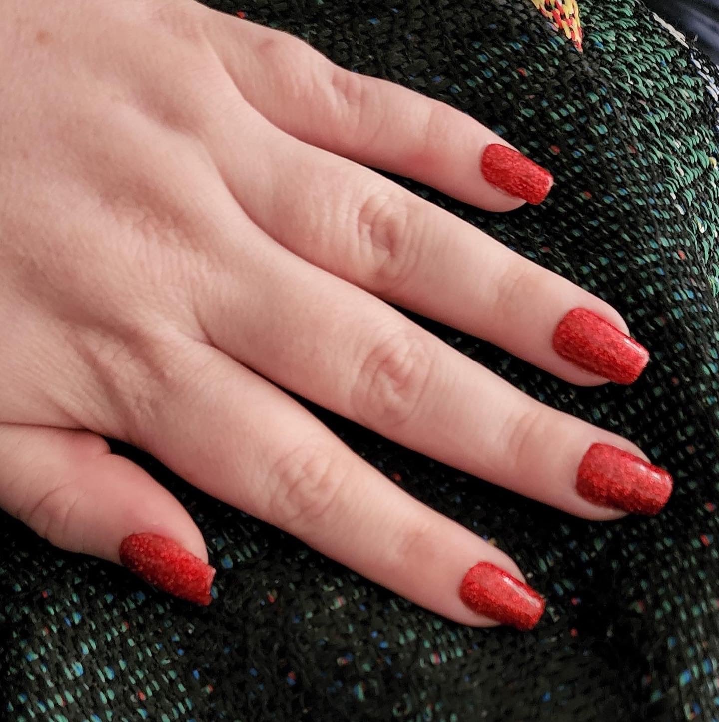 Red Glitter Dip Powder