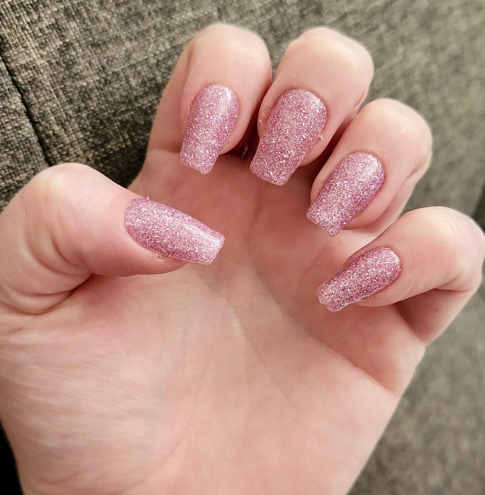 Purple Glitter Dip Powder