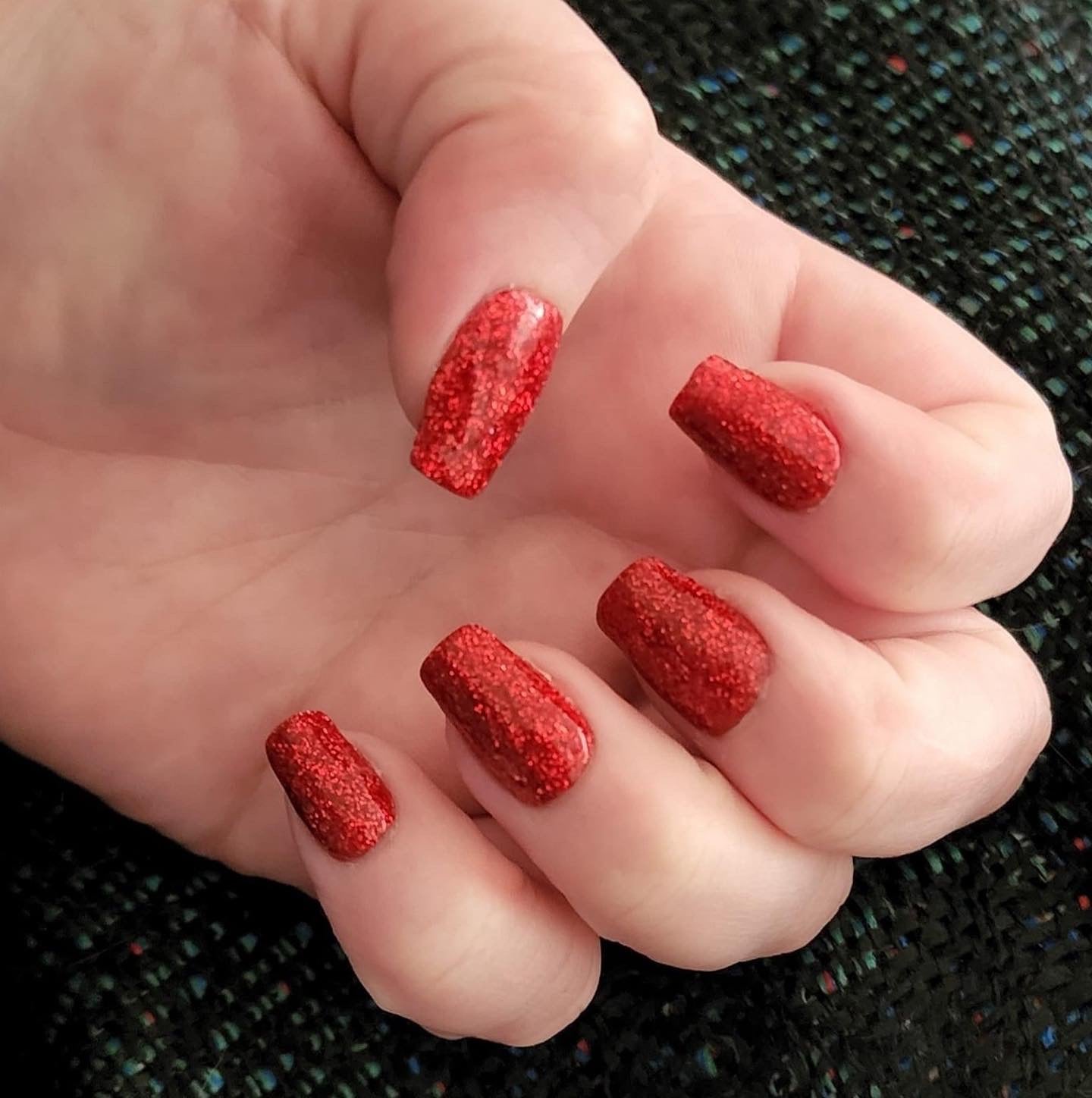 Red Glitter Dip Powder