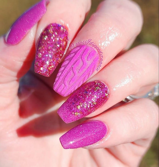 Purple and Pink Glitter Dip Powder